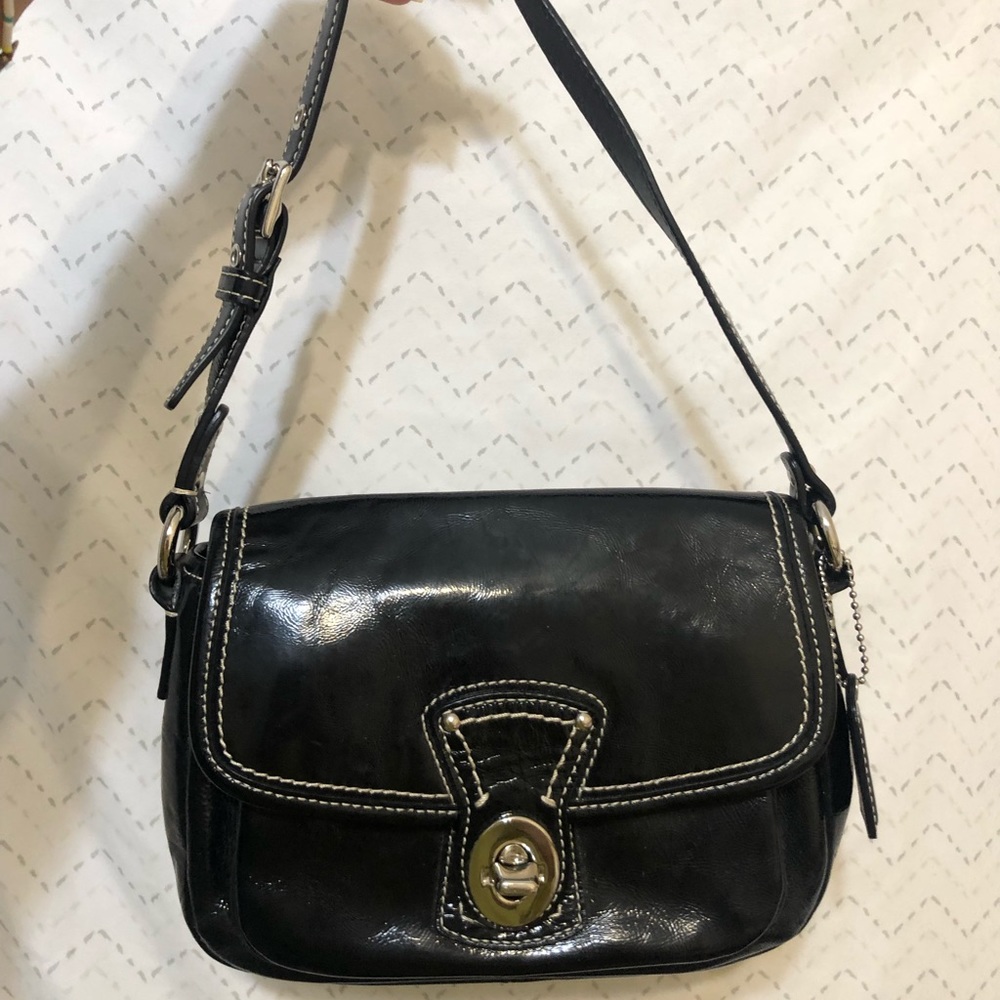 Coach black shoulder bag